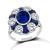 Estate 2.50ct Center Sapphire 1.80ct Diamond Gold Ring