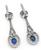 14k Gold Diamond Sapphire Earrings