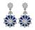 Estate 1.70ct Sapphire 1.20ct Diamond Dangling Earrings
