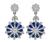 Estate 1.70ct Sapphire 1.20ct Diamond Dangling Earrings