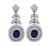 Estate 2.15ct Sapphire 0.95ct Diamond Dangling Earrings