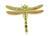 18k Gold Diamond Precious Stone Pin