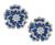 Estate 2.60ct Diamond 14.00ct Sapphire Flower Earrings