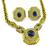 Estate 10.00ct Sapphire 3.00ct Diamond Gold Necklace and Earrings Set