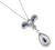 18k Gold Diamond Sapphire Pendant Necklace