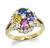 Estate 1.72ct Multi Color Sapphire 0.97ct Diamond Gold Ring