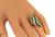Round and Square Cut Sapphire Round Cut Diamond 18k Yellow Gold Ring
