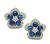 Estate 5.00ct Sapphire 2.50ct Diamond Gold Star Earrings