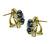 Sapphire Diamond Gold Earrings