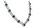 Oval Cut Sapphire Round Cut Diamond 14k White Gold Necklace