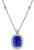 Cushion Cut Ceylon Sapphire Round Cut Diamond Platinum Pendant Necklace