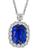 Estate GIA 12.43ct Ceylon Sapphire 4.39ct Diamond Pendant Necklace