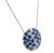 Oval Cut Sapphire Round Cut Diamond 18k White Gold Pendant Necklace