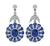 Estate 5.80ct Center Sapphire 3.32ct Side Sapphire 0.96ct Diamond Earrings