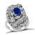 Estate 3.00ct Diamond 0.80ct Sapphire Ring