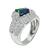 Sapphire Emerald Diamond Ring