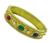 Estate 7.50ct Multi Color Precious Gemstone Diamond Gold Bangle