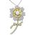 Estate South Sea Pearl 7.00ct Diamond Gold Flower Pin/Pendant