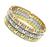 Estate Suite of 3 Yellow Pink and White Gold 3.00ct Diamond Bangle