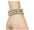 Round Cut Diamond 18k Pink Yellow and White Gold Bangle Set
