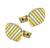 18k Yellow Pink and White Gold Cufflinks