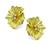 Round Cut Diamond 18k Yellow Gold Flower Earrings by Tiffany & Co