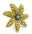 Round Cut Diamond and Sapphire 18k Yellow Gold Flower Pin by Tiffany & Co