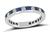 Estate Tiffany & Co 0.60ct Diamond 0.60ct Sapphire Eternity Wedding Band