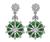 Estate 1.50ct Tsavorite 1.10ct Diamond Dangling Earrings