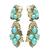 Cabochon Turquoise Round Cut Diamond and Sapphire 18k Yellow Gold Day and Night Earrings