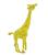 Round Cut Diamond 18k Yellow Gold Giraffe Pin