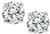 Round Brilliant Cut Diamond 14k White Gold Studs Earrings