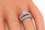 Vintage Round Cut Diamond Platinum Engagement Ring and Wedding Band Set