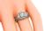 Art Deco Old Mine Cut Diamond 18k White Gold Engagement Ring