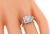 Art Deco Old European Cut Diamond 18k White Gold Engagement Ring