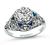 Vintage 1.30ct Diamond Sapphire Engagement Ring