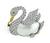 Diamond Mother of Pearl Swan Pin
