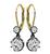 Victorian Old Mine Cut Diamond Silver and Gold Earrings