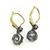Silver and Gold Diamond Earrings