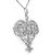 Vintage Round Cut Diamond Platinum Pin/Pendant Necklace