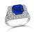 Art Deco 2.87ct Ceylon Sapphire 0.60ct Diamond Engagement Ring