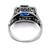 Platinum Diamond Sapphire Engagement Ring