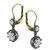 Victorian Old Mine Cut Diamond Silver and Gold Earrings