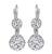 Old Mine Cut Diamond Platinum Dangling Earrings