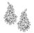 Vintage Marquise and Round Cut Diamond Platinum Earrings