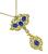 Sapphire Diamond Gold Pendant Necklace