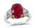 AGL Certified 3.63ct Natural No Heat Burmese Ruby Engagement Ring