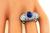 Art Deco Cabochon Kashmir Sapphire Old Mine Cut Diamond Platinum Ring