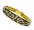 Vintage 1.00ct Diamond Enamel Gold Bangle
