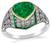 Vintage 1.50ct Emerald 0.50ct Diamond Ring